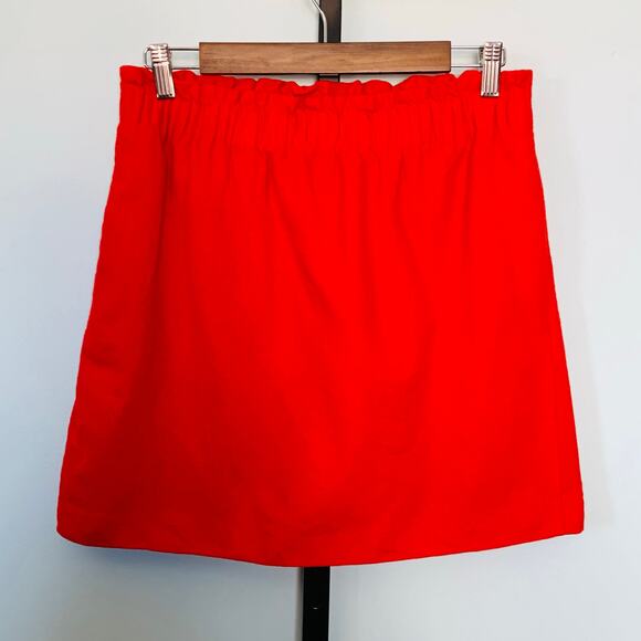 J. Crew Red City Wool Mini Skirt Size 6 - Picture 2 of 5